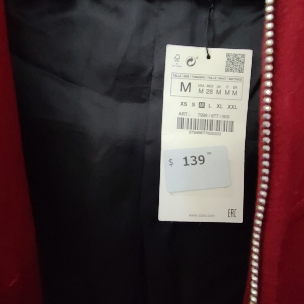 Red Zara Woman Blazer/Jacket - Picture 8 of 9